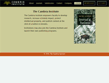 Tablet Screenshot of cambriainstitute.com
